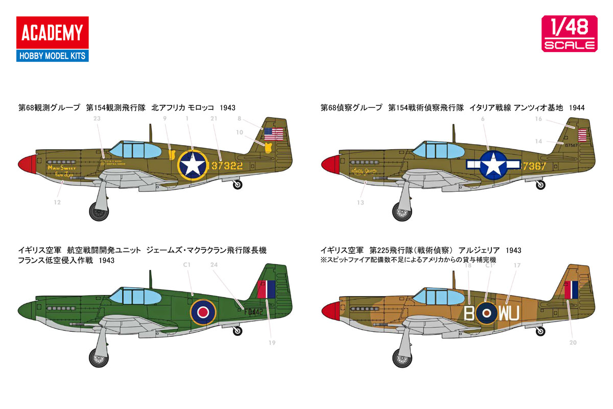 1/48 P-51 マスタング "北アフリカ戦線"