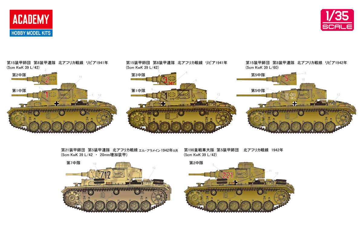 1/35 Ⅲ号戦車 J型 "北アフリカ戦線"