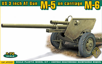 1/72 米 M5 3インチ対戦車砲 w/M6 砲架 (後期型)