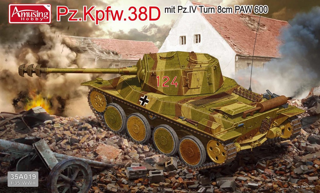 1/35 ドイツ38D戦車 8cm低圧砲PAW600型搭載 (4号戦車砲塔) - ウインドウを閉じる