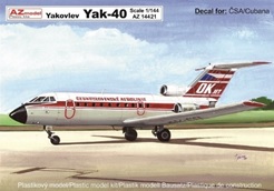 1/144 Yak-40 旅客機 ｢チェコ航空、クバーナ航空｣