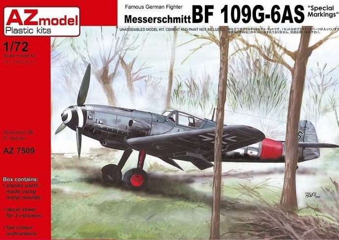 1/72 Bf-109G-6AS スペシャルマーキング (JG2黒塗装 NJGr.10下面黒塗装他)