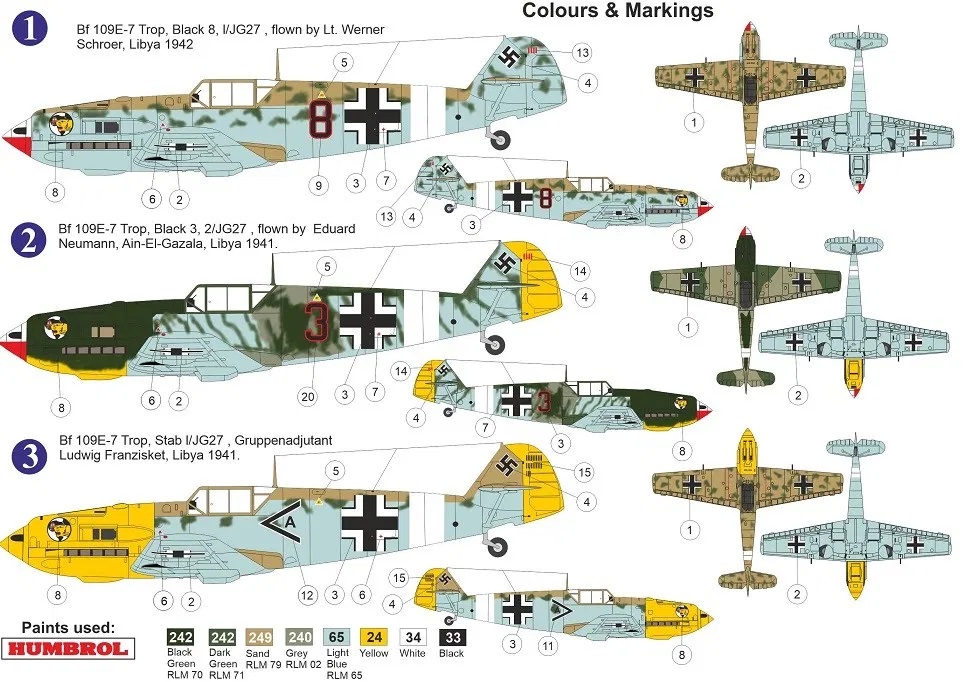 1/72 Bf109E-7 ｢アフリカ上空｣ - ウインドウを閉じる