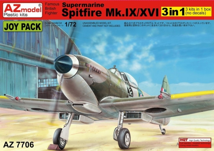 1/72 スピットファイアMk.Ⅸ/ⅩⅥ「ジョイパック」(3キット入り) 1/72 スピットファイアMk.Ⅸ/ⅩⅥ「ジョイパック」(3キット入り)