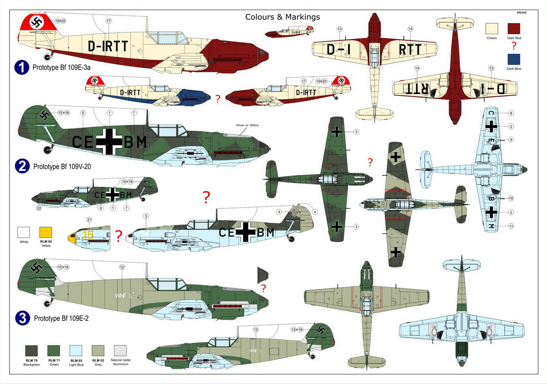 1/72 Bf109E-2/3/V-20