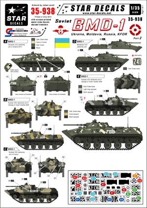 1/35　BMD-1 空挺戦車デカールセット #2 ウクライナ、モルドバ、南オセチア紛争