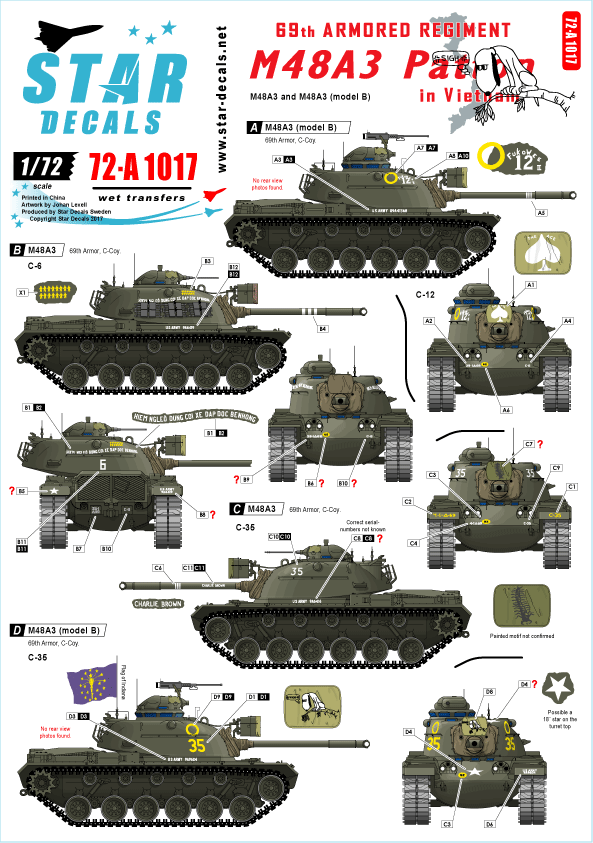 1/72 ベトナム戦のM48A3 第69戦車連隊