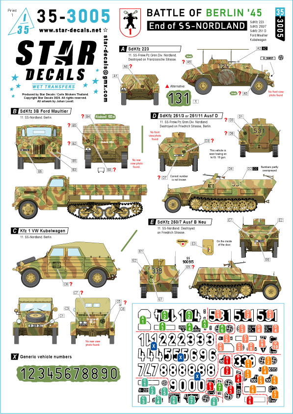 1/35 WWII ドイツ ベルリンの戦い'45#1 SSノルトラント師団の最期 Sd.Kfz.223/Sd.Kfz.250/7 1/35 WWII ドイツ ベルリンの戦い'45#1 SSノルトラント師団の最期 Sd.Kfz.223/Sd.Kfz.250/7