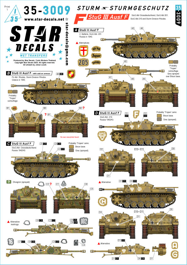 1/35 WWII ドイツ III号突撃砲F型 グロースドイッチュラント突撃砲大隊/第201突撃砲大隊/第210突撃砲大隊/突撃 1/35 WWII ドイツ III号突撃砲F型 グロースドイッチュラント突撃砲大隊/第201突撃砲大隊/第210突撃砲大隊/突撃