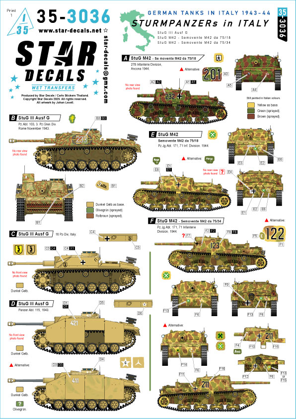 1/35 WWII ドイツ イタリア戦線のドイツ突撃砲 1943-44年 III号突撃砲G型/セモベンテM42 da 75/18 1/35 WWII ドイツ イタリア戦線のドイツ突撃砲 1943-44年 III号突撃砲G型/セモベンテM42 da 75/18