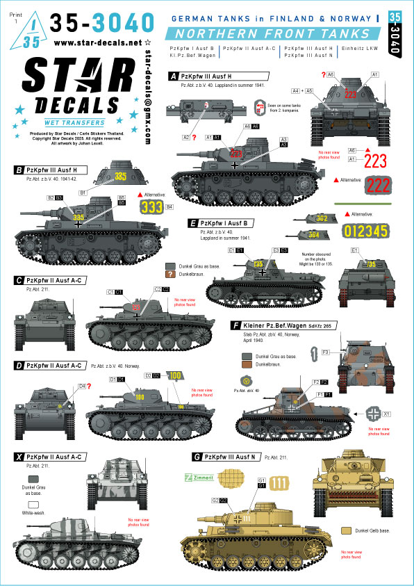 1/35 WWII ドイツ 北方戦線の戦車 フィンランド/ノルウェーのドイツ戦車#1 I号戦車B型/I号指揮戦車/LKWトラック 1/35 WWII ドイツ 北方戦線の戦車 フィンランド/ノルウェーのドイツ戦車#1 I号戦車B型/I号指揮戦車/LKWトラック