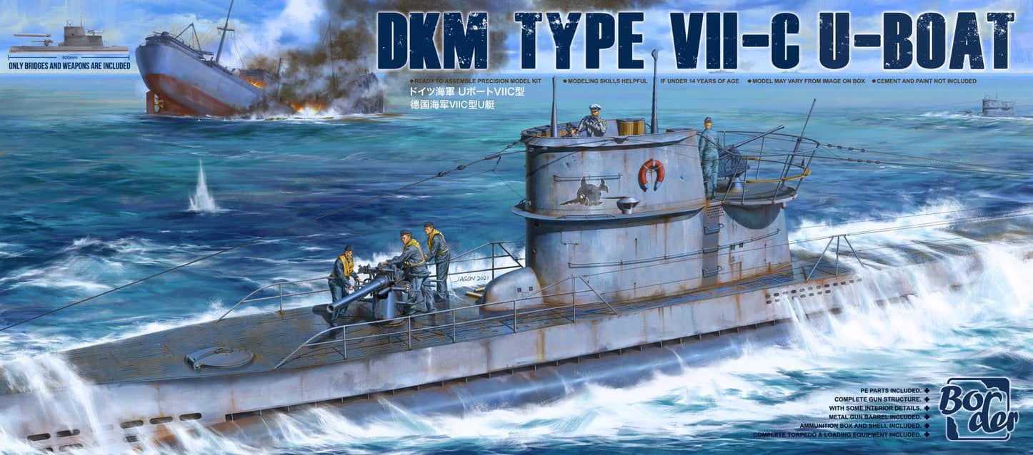 1/35　ドイツ海軍 Uボート ⅦC型（水上航行モデル）