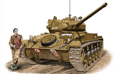 1/35　M24チャーフィー軽戦車英軍仕様(大戦型)+戦車兵1体