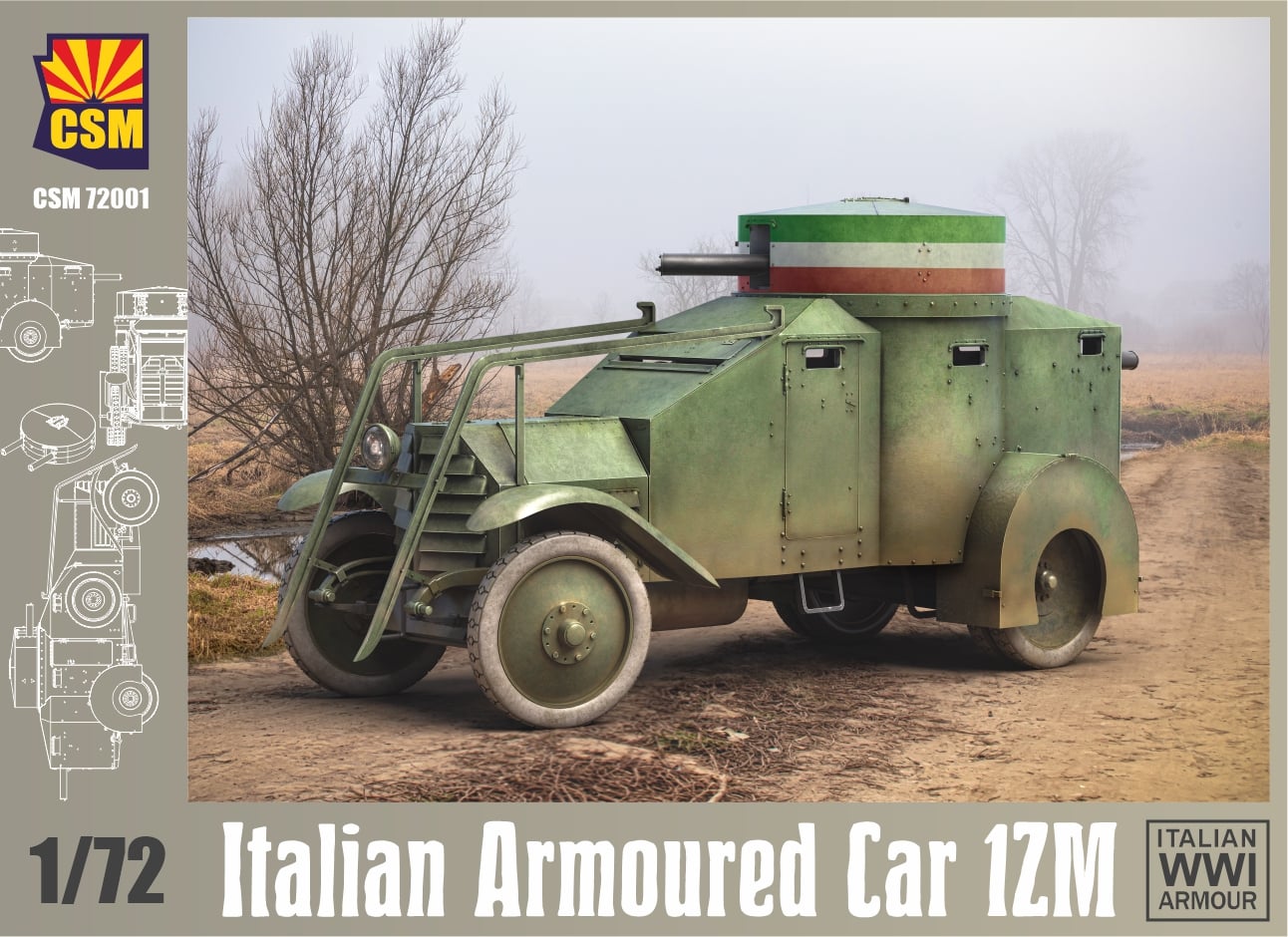 1/72 イタリア 1ZM 装甲車