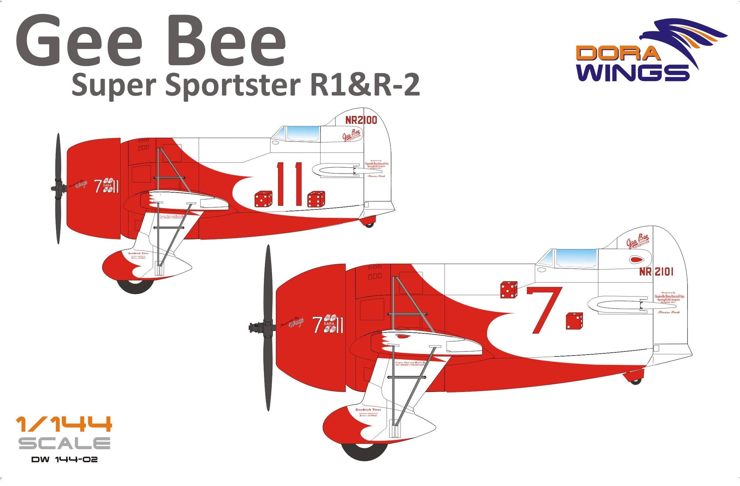 1/144 ジービー R1 & R2 レース機 「2イン1」 (2機入り) 1/144 ジービー R1 & R2 レース機 「2イン1」 (2機入り)