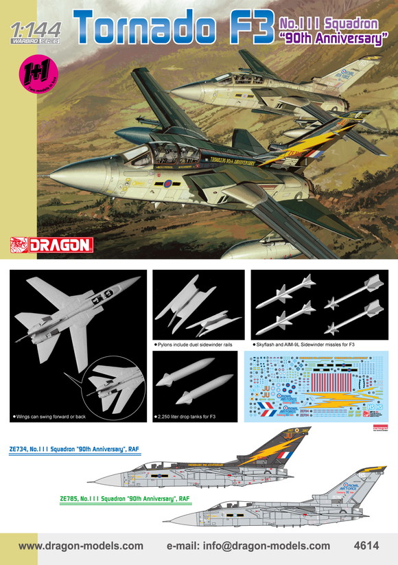 1/144 イギリス空軍 トーネードF3 第111飛行隊“90周年アニバーサリー”