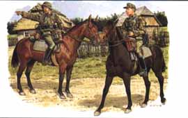 1/35 WW.II ドイツ武装親衛隊 第8騎兵師団　フロリアン・ガイエル 騎兵 （フィギュア&馬 2組みセット）
