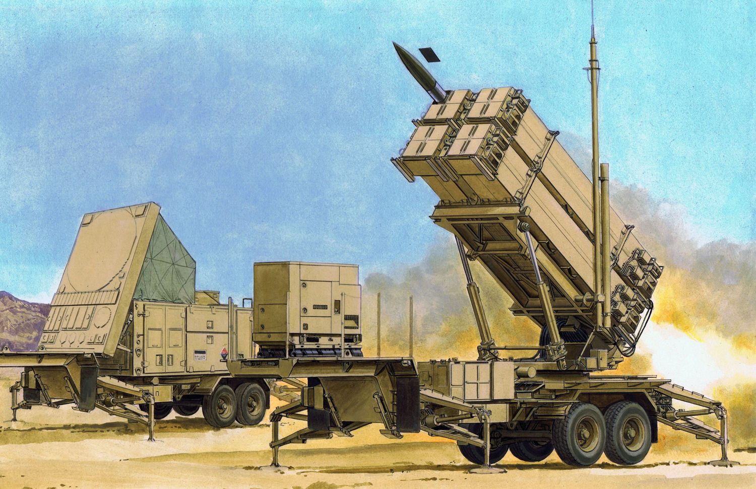 国際ブランド】 プラッツ 35 MIM-104Fパトリオット ペトリオット SAM PAC-3 M901発射機 プラモデル BL3563 