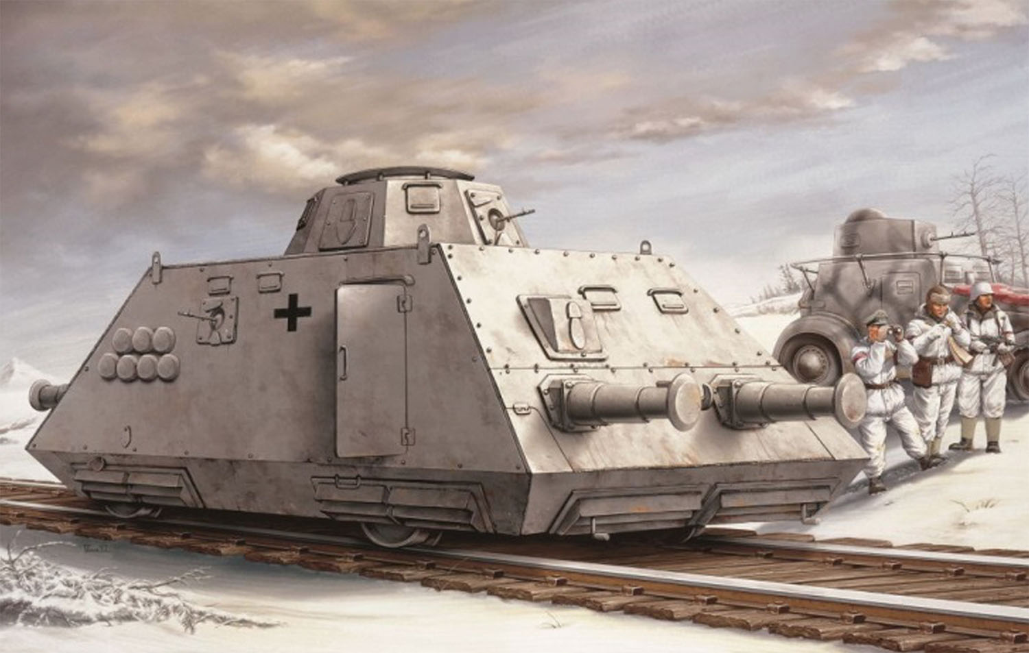 1/35 WW.II ドイツ軍 重装甲偵察列車 兵糧輸送車