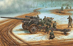 【予約する】　1/35 WW.II ドイツ軍 10cm sK18カノン砲 アルミ砲身/フィギュア付属