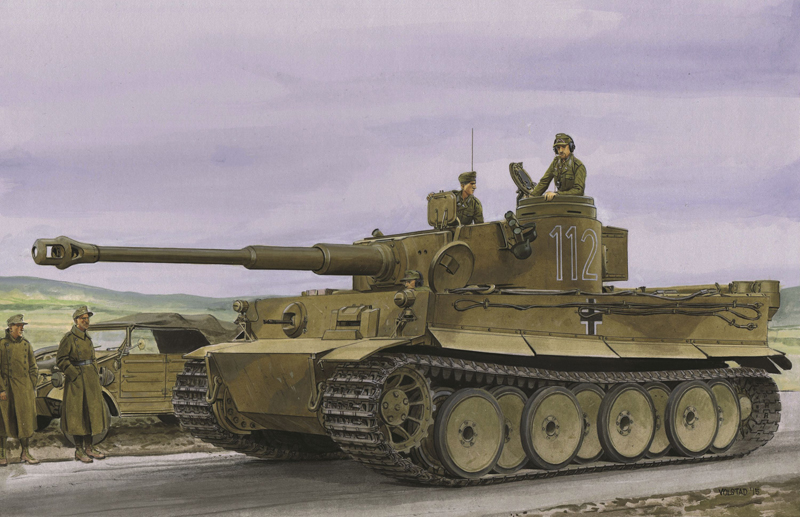 1/35 WW.II ドイツ軍 ティーガーI 極初期生産型 ドイツアフリカ軍団 第501重戦車大隊 ＆ 第7戦車連隊 1942/ - ウインドウを閉じる