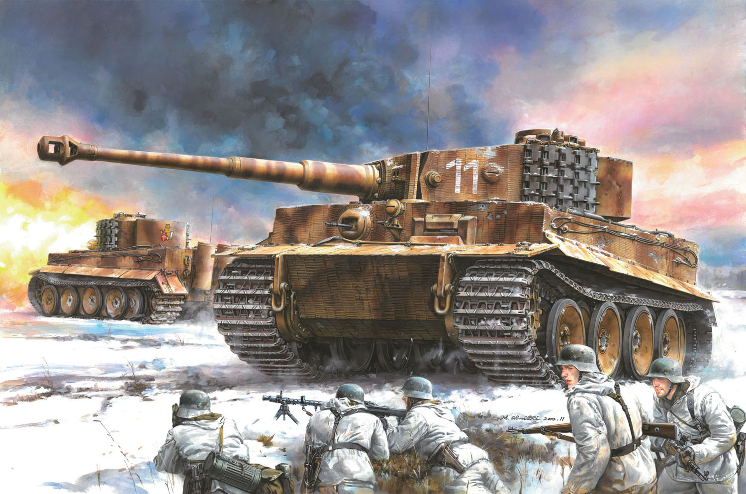 1/35 WW.II ドイツ軍 ティーガーI 中期型 第506重戦車大隊 東部戦線1944 w/ツィメリットコーティング 1/35 WW.II ドイツ軍 ティーガーI 中期型 第506重戦車大隊 東部戦線1944 w/ツィメリットコーティング