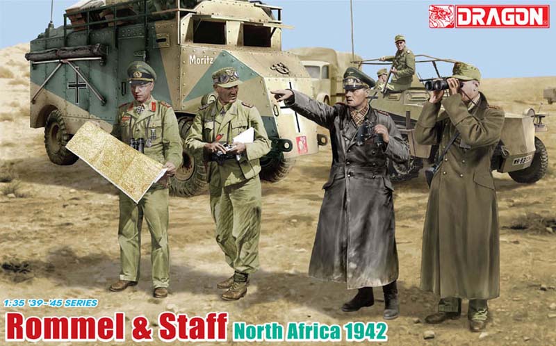 1/35 WW.II ドイツ軍 砂漠の狐 ロンメル将軍&将校 北アフリカ 1942