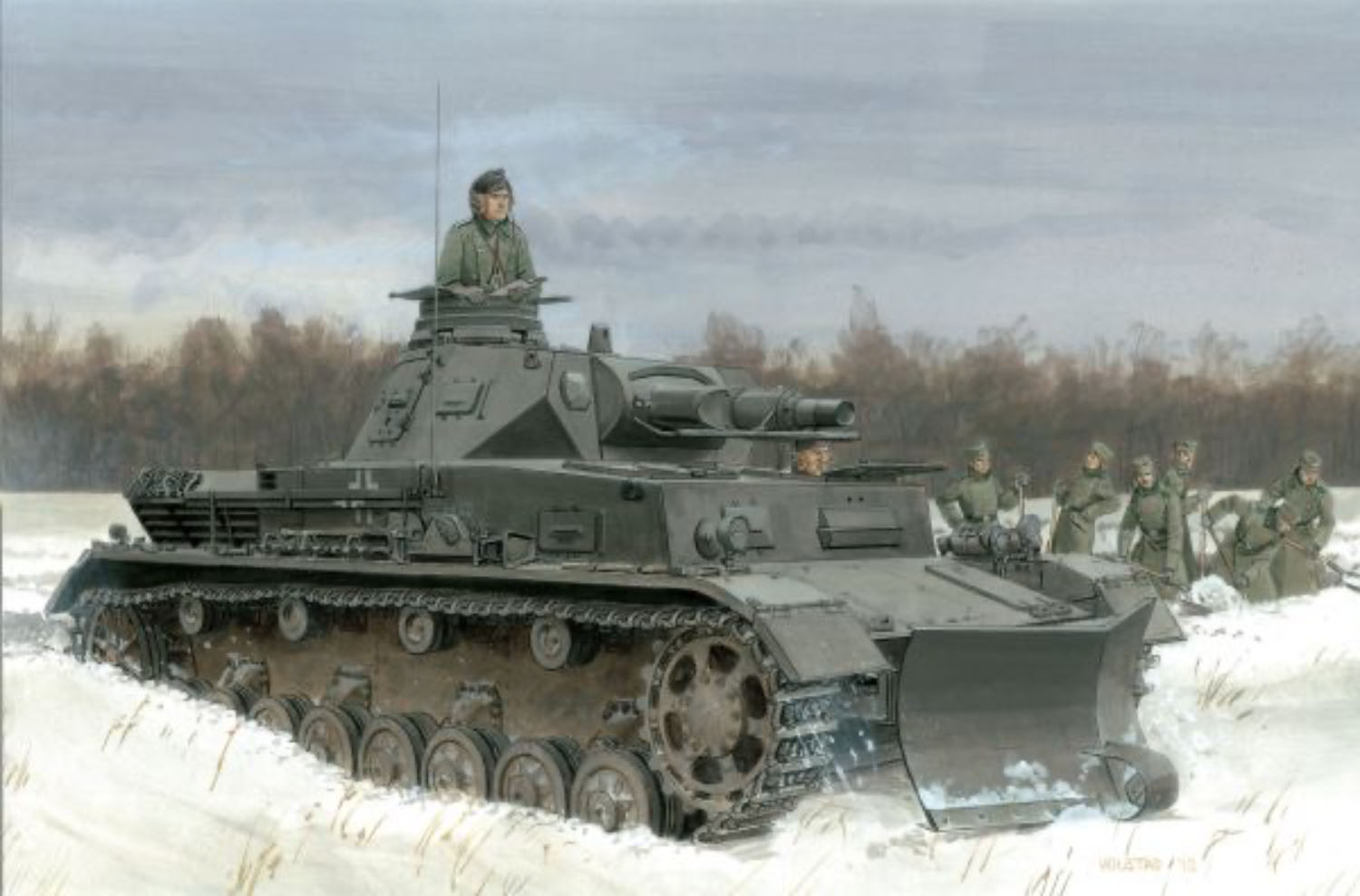 【予約する】　1/35 WW.II ドイツ軍 IV号戦車B型 w/除雪ドーザ マジックトラック付き