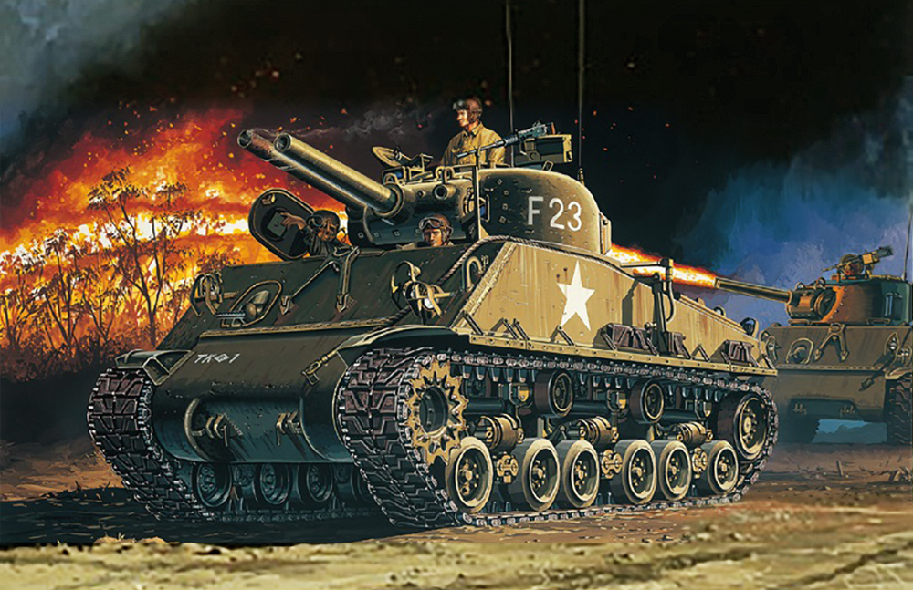 【予約する】　1/35 朝鮮戦争 アメリカ軍 M4A3 HVSS POA-CWS-H5 火炎放射戦車
