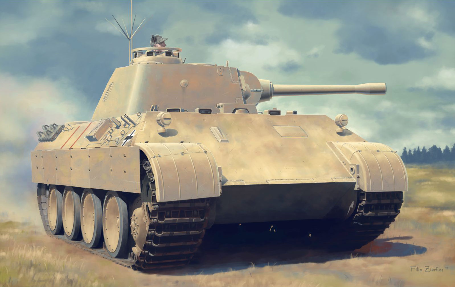 1/35 WW.II ドイツ軍 パンターD型 初期生産型 砲兵観測車 1/35 WW.II ドイツ軍 パンターD型 初期生産型 砲兵観測車