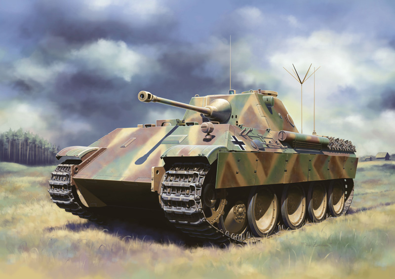 1/35 WW.II ドイツ軍 パンターD型 砲兵観測車 5cm Kw.K.39/1搭載型