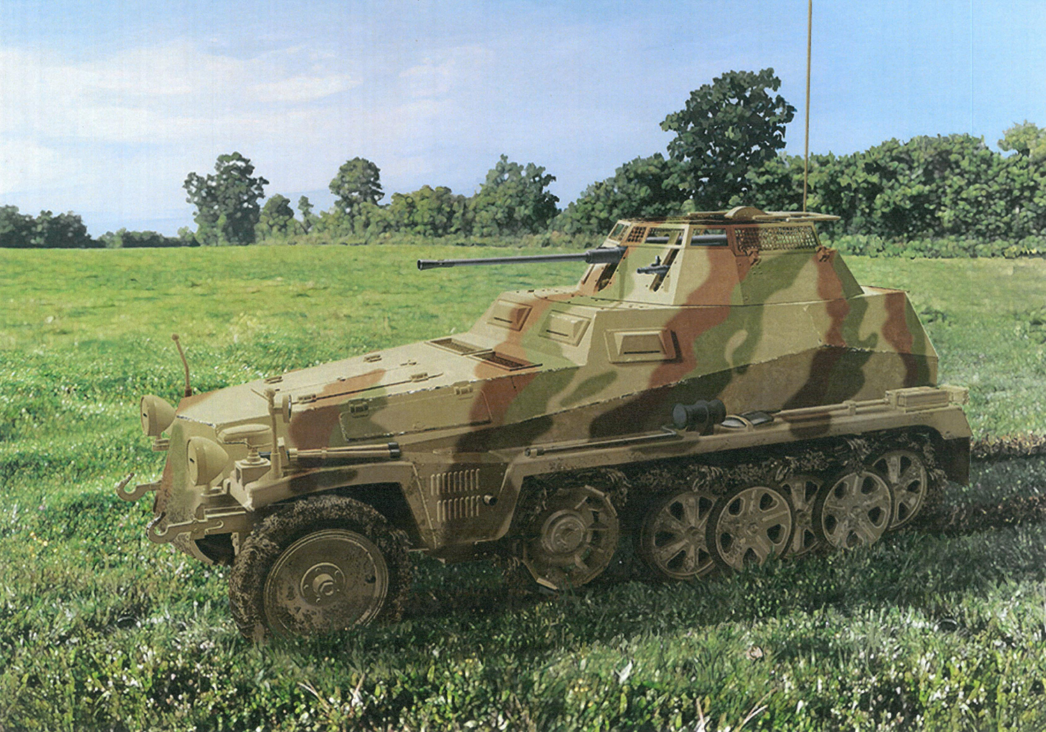 1/35 WW.II ドイツ軍 Sd.Kfz.250/9 Ausf.A 2cm砲搭載 装甲偵察車 - ウインドウを閉じる