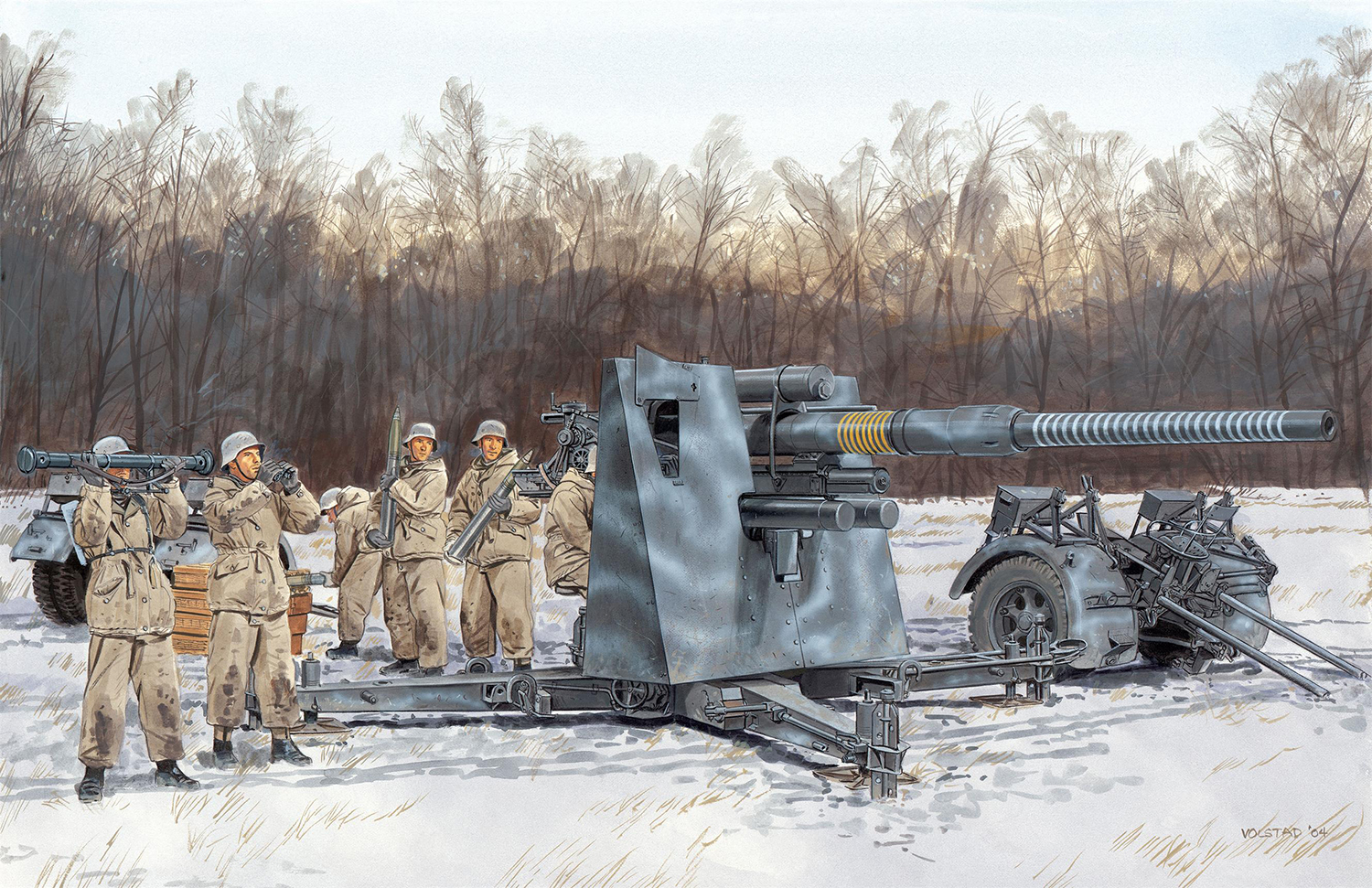 1/35 WW.II ドイツ軍 88mm 高射砲 Flak36/37 2in1 キット - ウインドウを閉じる