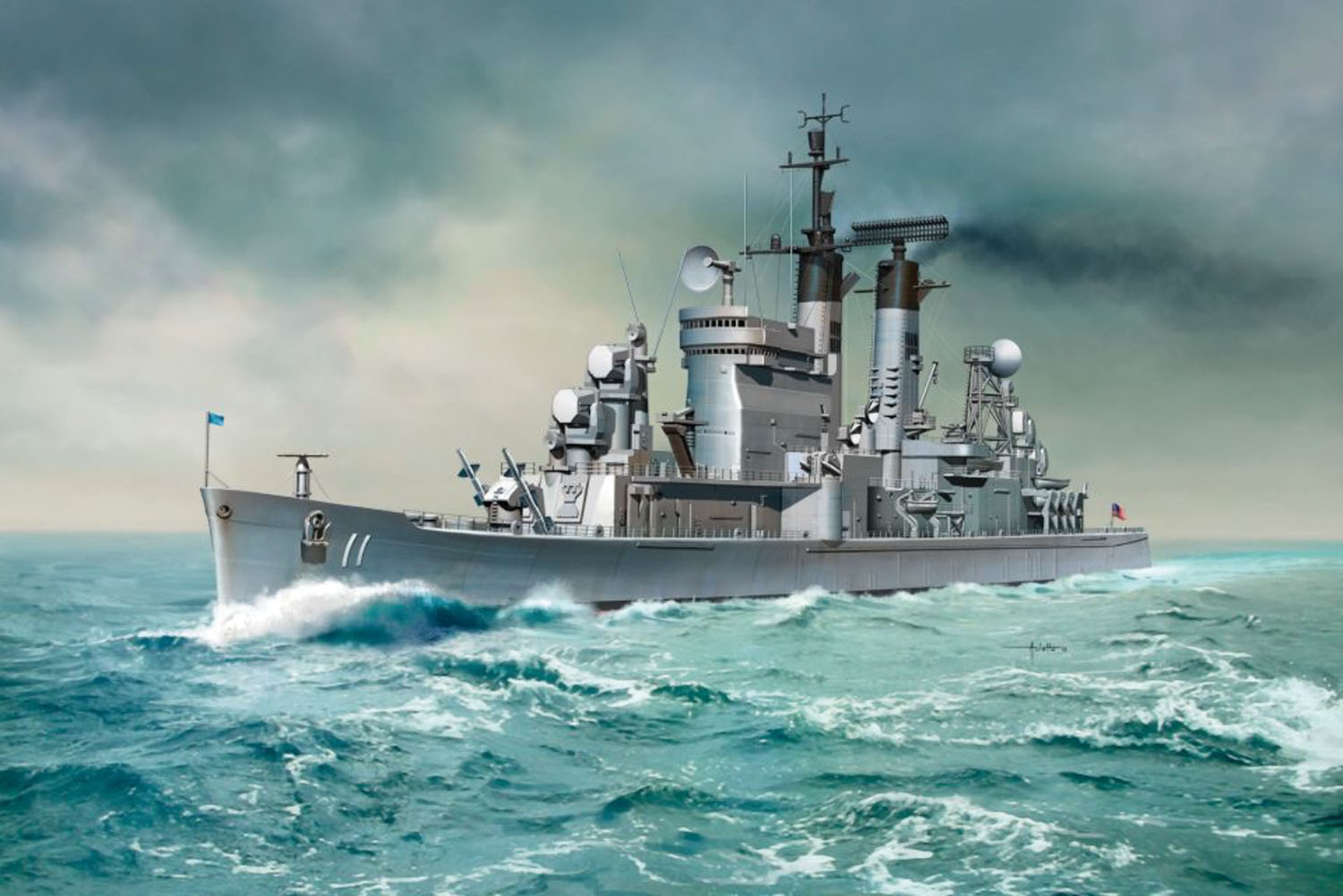 1/700 アメリカ海軍 ミサイル巡洋艦 U.S.S. シカゴ CG-11 1/700 アメリカ海軍 ミサイル巡洋艦 U.S.S. シカゴ CG-11