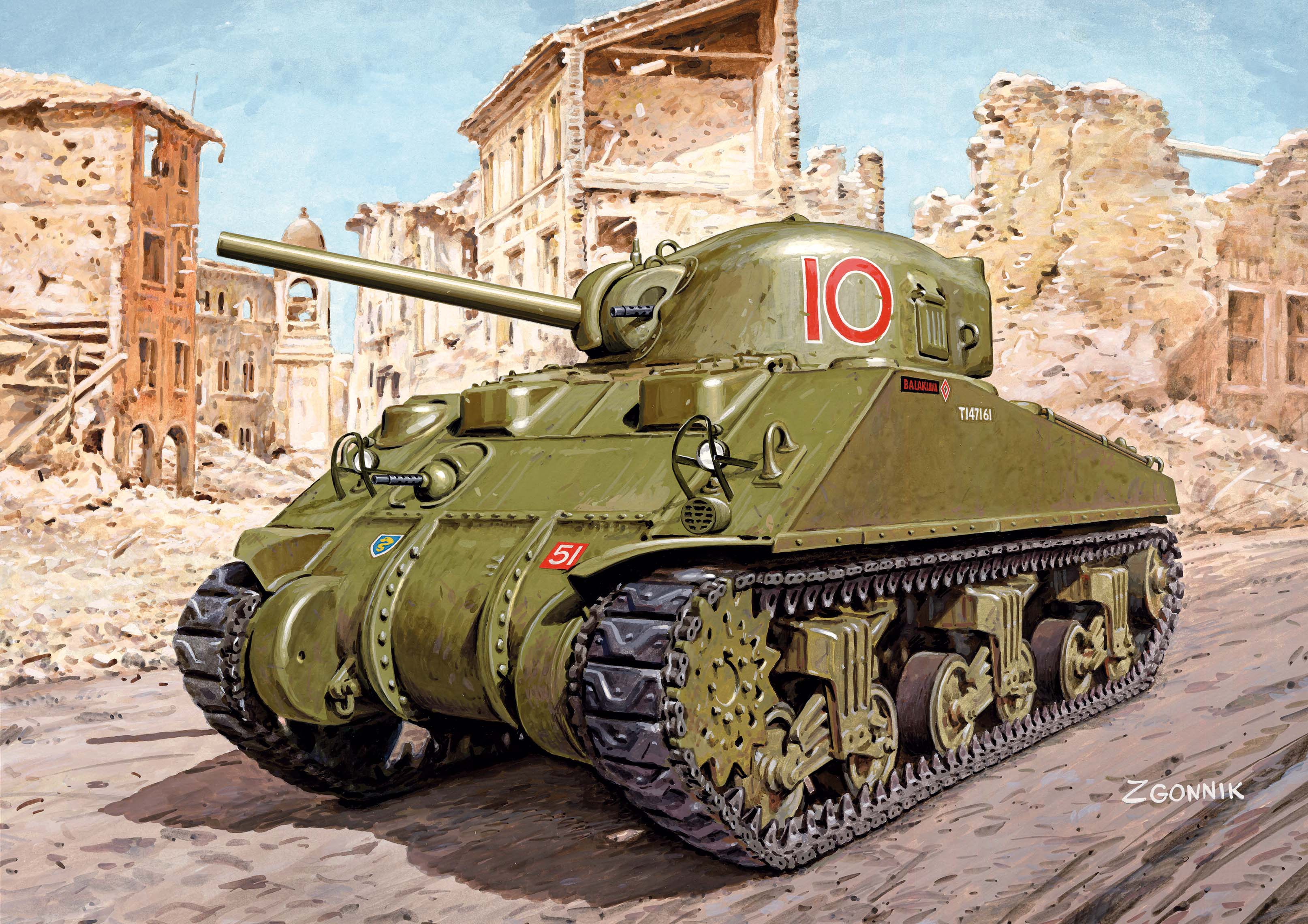 【予約する】　1/72 WW.II イギリス軍M4A4 シャーマン ロイヤル・ハッサーズ