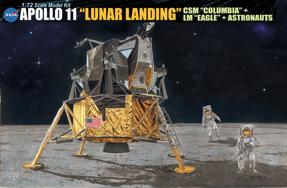 1/72 NASA アポロ11号 人類初の月面着陸 司令船コロンビア+月着陸船イーグル w/宇宙飛行士