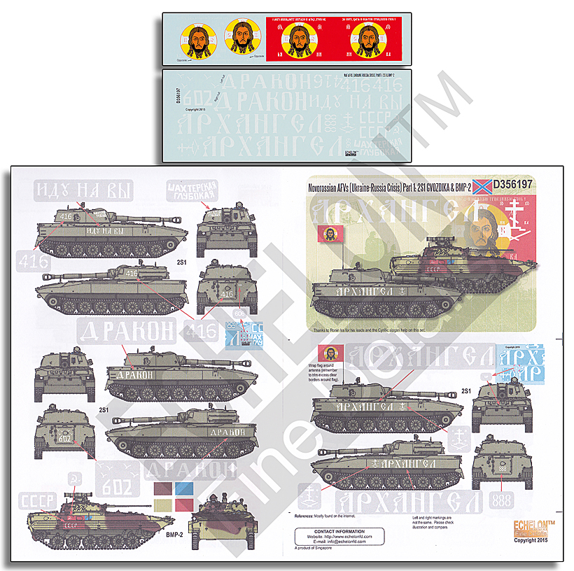 1/35　ノヴォロシア連邦のAFV(ウクライナ・ロシア危機)Part.1: 2S1グヴォージカ&BMP-2