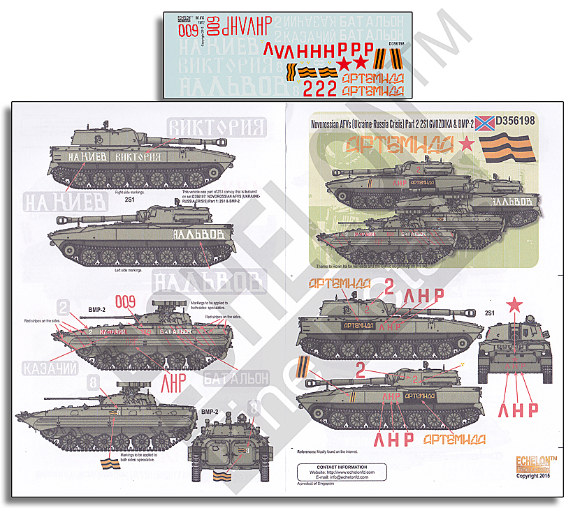 1/35　ノヴォロシア連邦のAFV(ウクライナ・ロシア危機)Part.2: 2S1グヴォージカ&BMP-2
