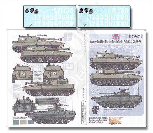 1/35　ノヴォロシア連邦のAFV(ウクライナ・ロシア危機)Part.9:2S1 & BMP-2K