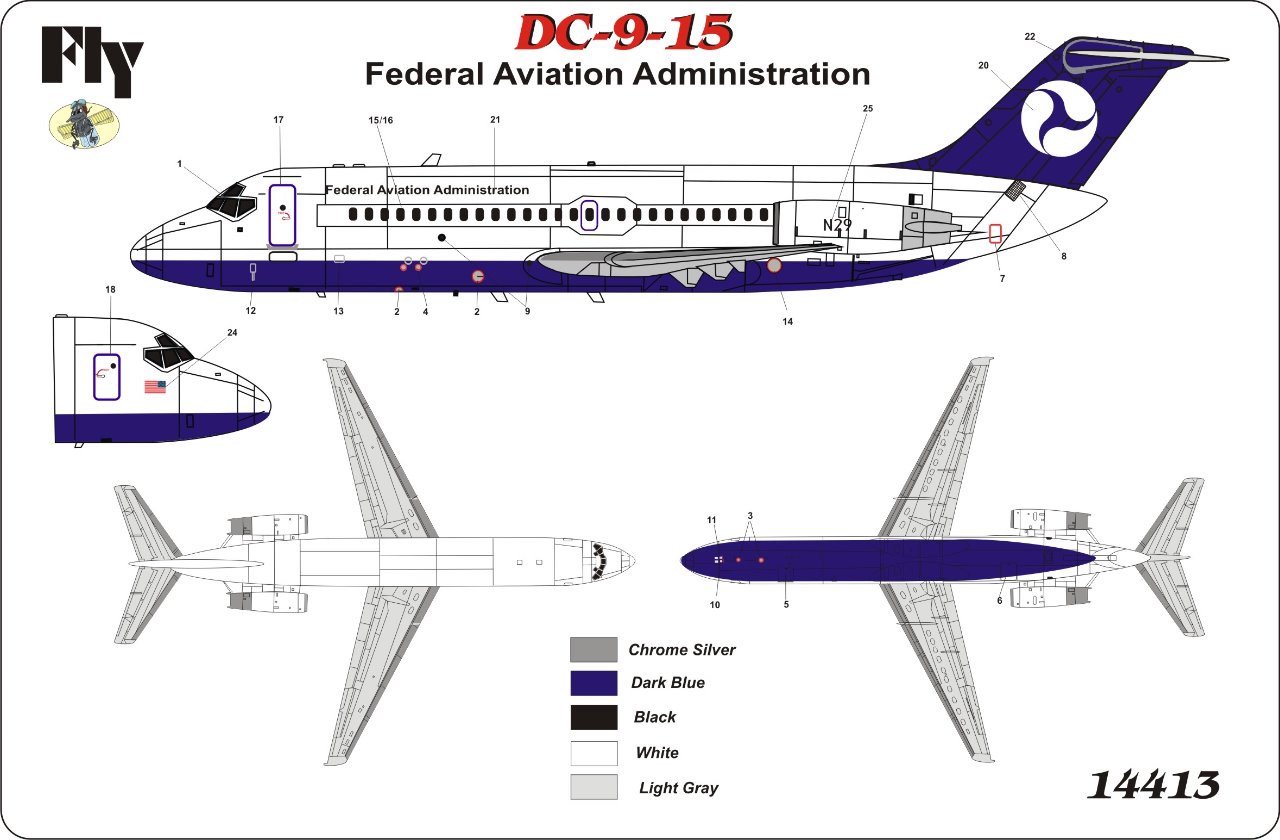 1/144 DC-9-15 アメリカ連邦航空局