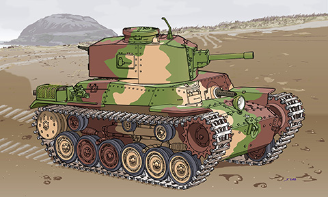 TM4EX-2 ちび丸 九七式中戦車 チハ 新砲塔/後期車台 特別仕様(エッチングパーツ付き) TM4EX-2 ちび丸 九七式中戦車 チハ 新砲塔/後期車台 特別仕様(エッチングパーツ付き)