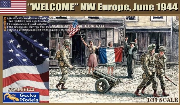 1/35 ｢ウェルカム！｣ 北西ヨーロッパ 1944年6月 6体フィギュアセットw/カート