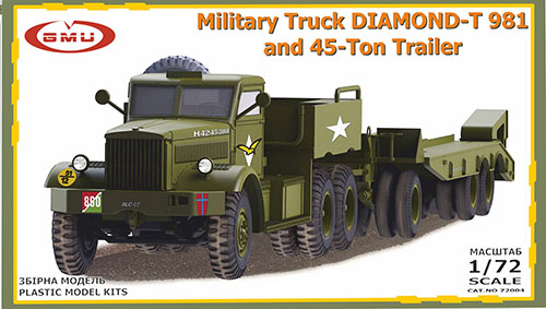 【予約する】　1/72　米・ダイヤモンドT981戦車運搬車&45tトレーラー