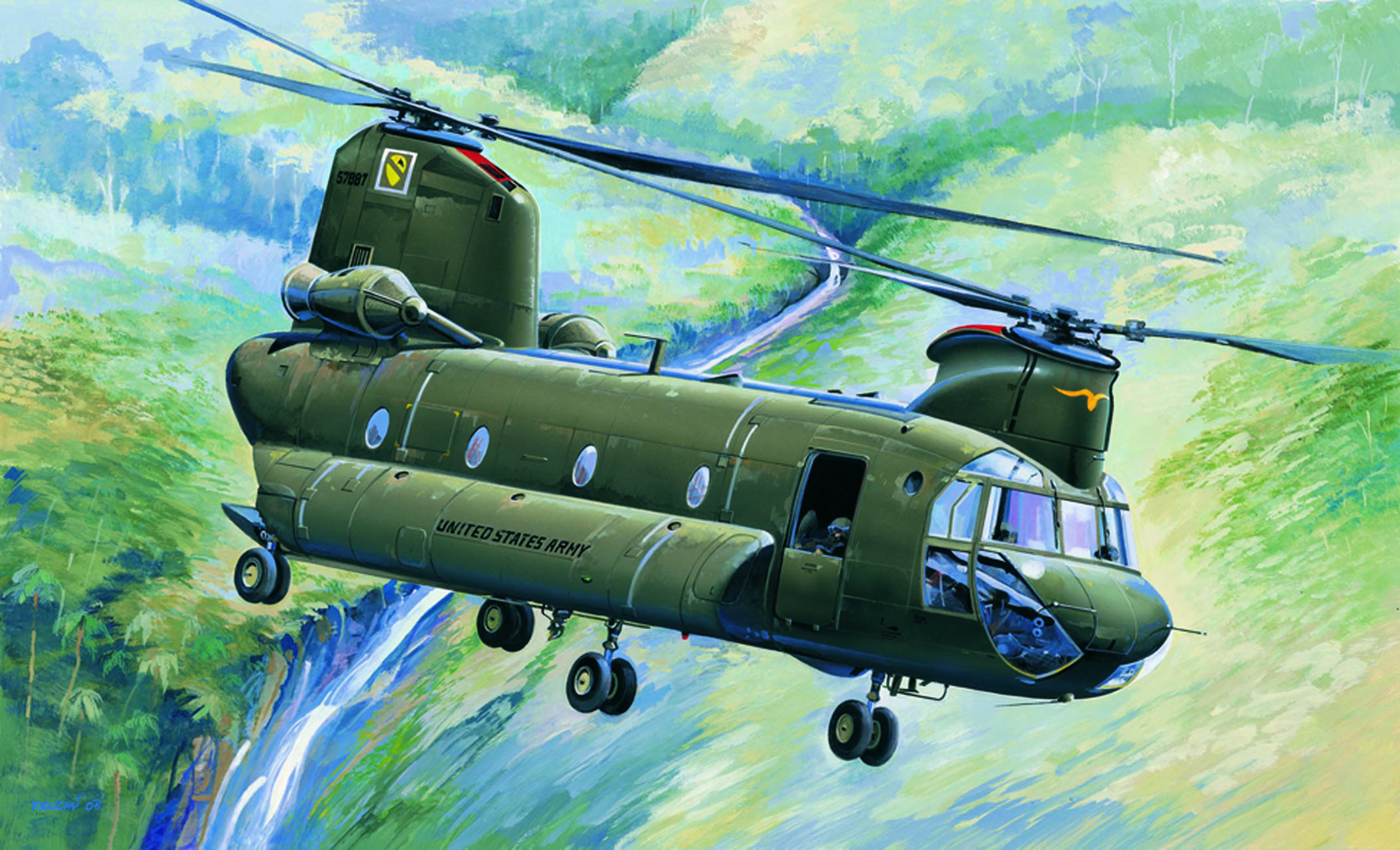 トランペッター 35 CH-47A プラモデル チヌーク 大型輸送ヘリコプター