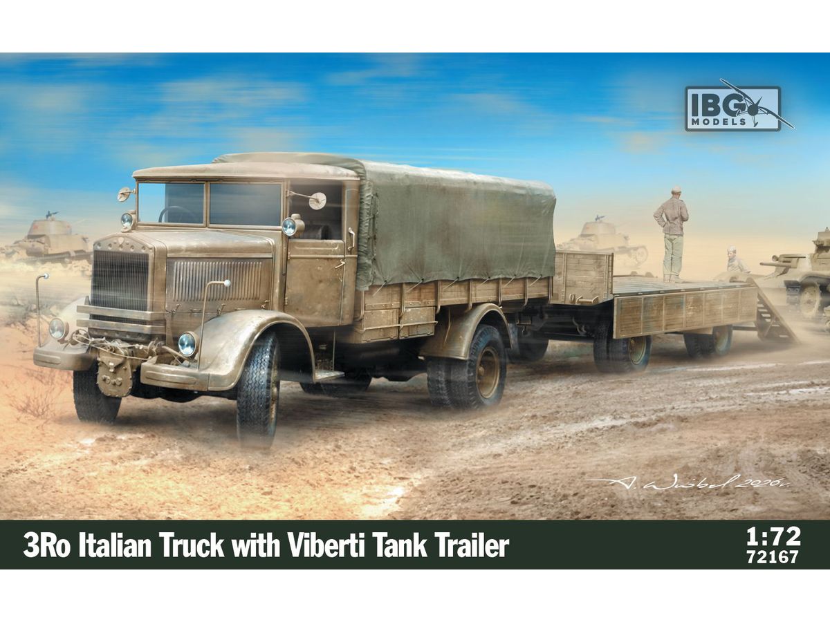 【予約する】 1/72 WW.2 イタリア 3Ro トラック w/ヴィベルティ 15トン戦車運搬トレーラー 【予約する】 1/72 WW.2 イタリア 3Ro トラック w/ヴィベルティ 15トン戦車運搬トレーラー