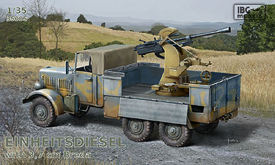 1/35 独・アインハイツディーゼル対空機関砲搭載ブレタ37ミリ 1/35 独・アインハイツディーゼル対空機関砲搭載ブレタ37ミリ