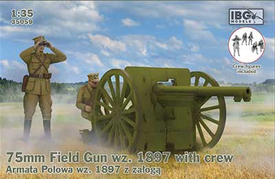 1/35　ポ・75mmシュナイダーM1897野砲+ポーランド砲兵５体