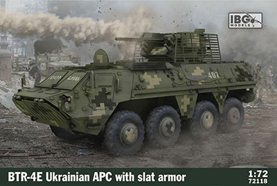 1/72　ウクライナ・BTR-4E装輪装甲車・スラットアーマー付き