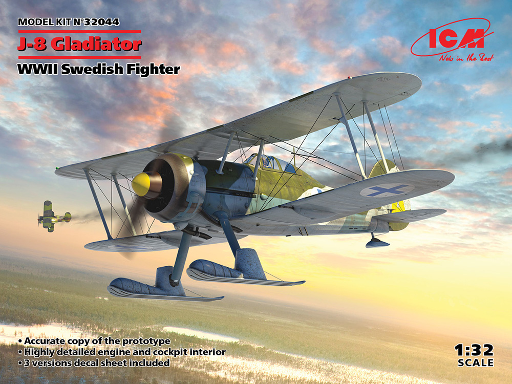 1/32　スウェーデン空軍 J-8 グラジエーター - ウインドウを閉じる