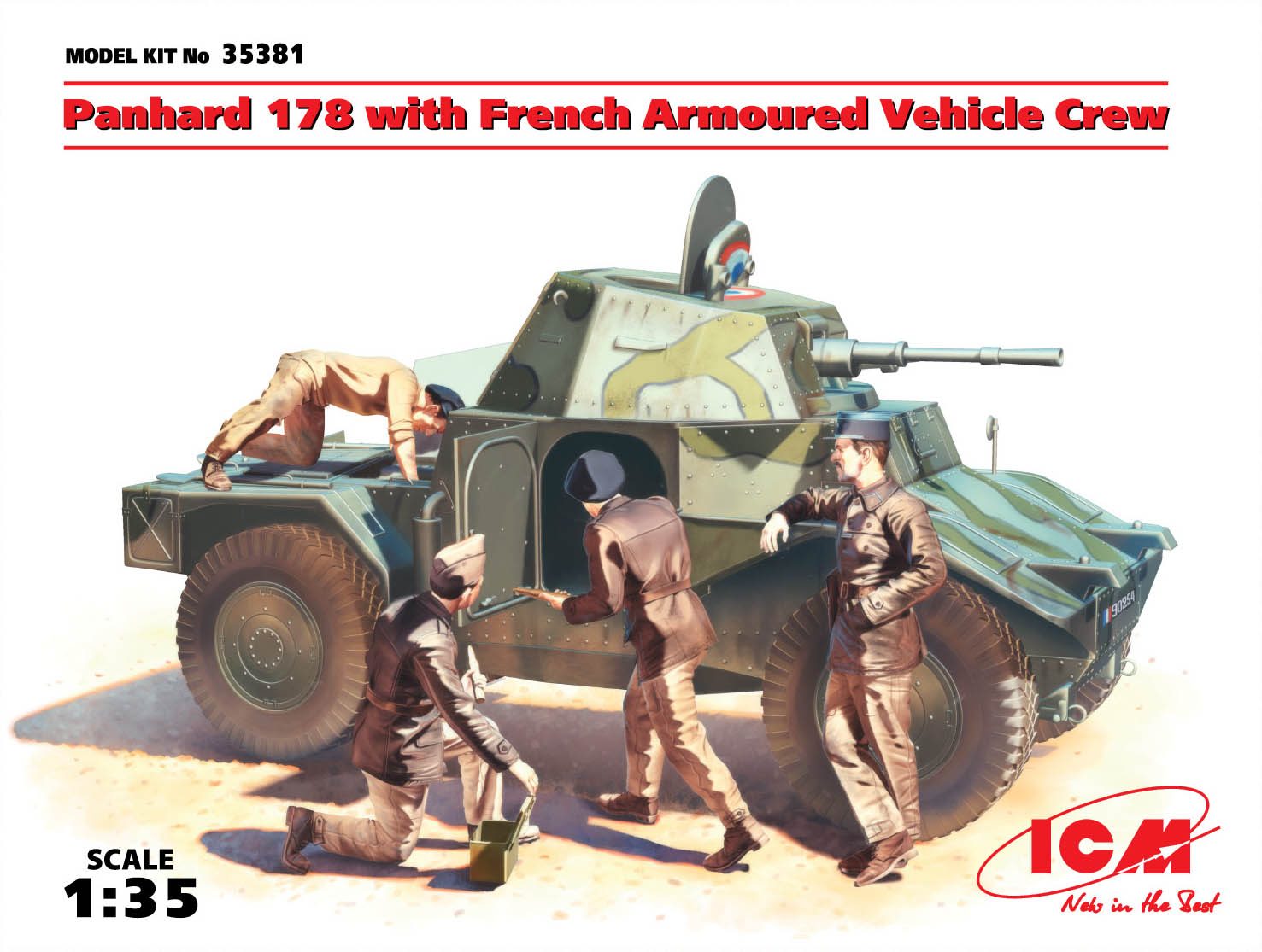 1/35　フランス パナール AMD-35(178) 装甲車w/装甲車兵